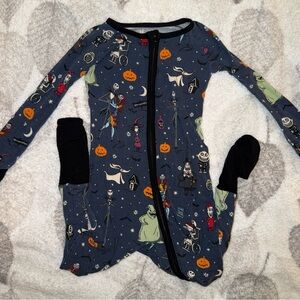 Little Sleepies Nightmare Before Christmas Halloween Themed zippe Pajamas